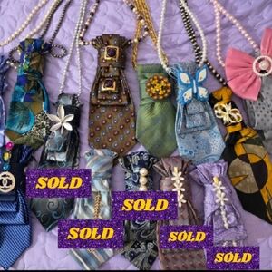 Colorful Necktie Necklaces w/Chain & Pin - Pick 1 Tie $30 Or 2 for $50